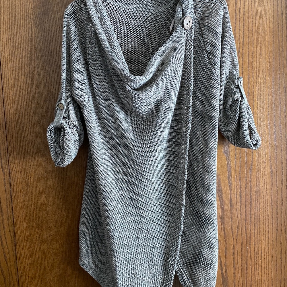 Slouchy poncho sweater